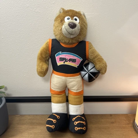 NBA San Antonio Spurs Mascot Bear Plush. Rare. 1993 Cover