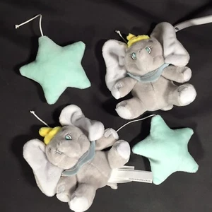 Disney Dumbo Cuna Montaje Móvil Gris Aqua Brillo Brillante Pequeña Estrella Musical Bebé - Imagen 1 de 8