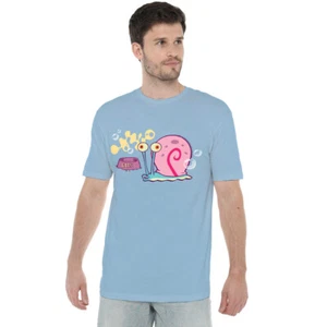 Spongebob Gary The Snail T-Shirt S-2XL, Light Blue - Picture 1 of 5