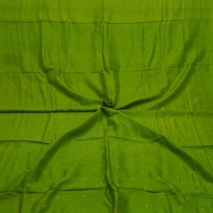 Vintage Green 100% Pure Silk Handwoven Sari Remnant 5YD Craft Fabric Silk Scrap - Picture 1 of 4