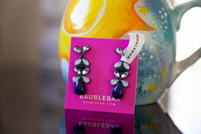 Pendiente Baublebar Hayworth Gem Drops Plata Azul Como Nuevo NUEVO Foto 1 de 2