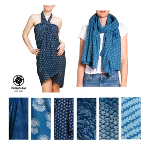 PANASIAM scarf neckerchief sarong beach towel pareo wrap skirt handmade FAIR - Picture 1 of 32