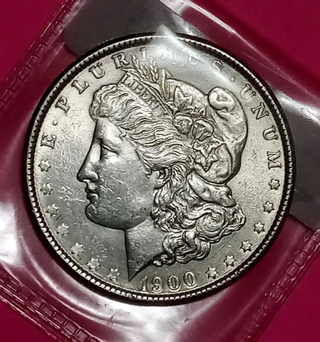 1900 MORGAN SILVER DOLLAR AU+ Cover