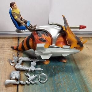 DINO RIDERS CHASMOSAURUS AND LLAVA ALMOST COMPLETE  SERIES 3 TYCO