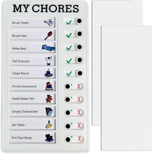 Chore Chart Memo Checklist Board Daily to Do List Planner Check for Kids Multipl - Picture 1 of 12