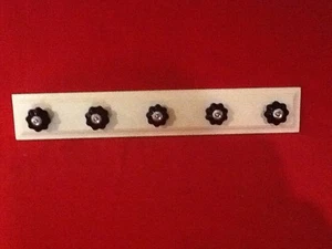 Handmade Wooden Jewelry Rack Made With Porcelain Knobs For Chains And Necklaces - Picture 1 of 12
