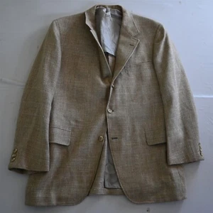 Southwick 42S Beige Blanketweave Tweed USA Made Wool Blazer Jacket Sport Coat - Picture 1 of 24