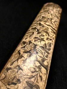 Museum Antique Mid. East Persian QAJAR Hand-Made Lacquer Papier Maché Qalamdan - Picture 1 of 19