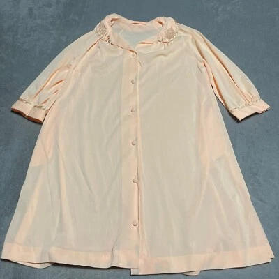 Camisón vintage Gossard Artemis para mujer mediano naranja nailon abotonado transparente Foto 1 de 4