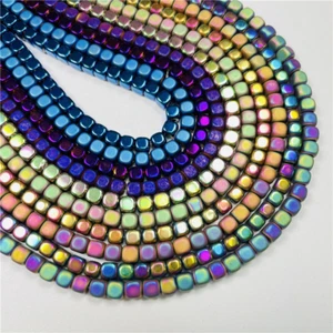 2 3 4 6MM Natural Hematite Cubic Multi-color Loose Beads For DIY Jewelry Making - Picture 1 of 44