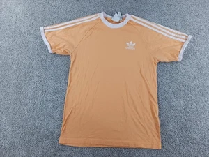 Adidas Small Mens Short Sleeve T-Shirt Small Orange Cotton - Picture 1 of 9