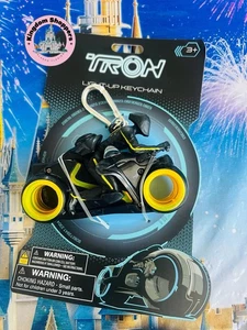 Disney Parks Tron Lightcycle Run Light Up Keychain Bag Charm Tag New - Picture 1 of 1