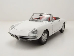 Alfa Romeo 1600 Duetto Spider 1966 Bianco Modellino 1:18 Auto Da Collezione - Foto 1 di 11