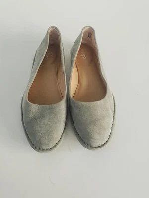 Zapatos planos de ballet Crown Vintage DAVI sin cordones para mujer talla 6,5 M gamuza verde musgo Foto 1 de 4