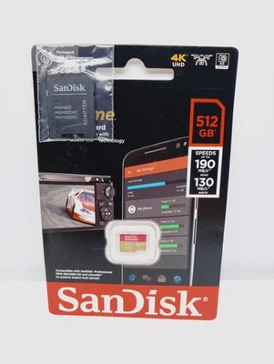 Sandisk Extreme Micro SD Memory Card 512GB - Image 1 of 2