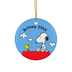 Casa Snoopy Woodstock Personalizada Cerámica Navidad Adorno Retro Dibujos Animados - Imagen 1 de 4