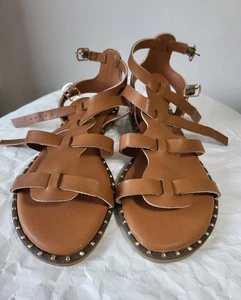 New Look Women's Gladiator Sandals Brown UK 6 EU39 - Picture 1 of 5