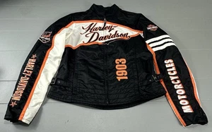 Giacca equitazione impermeabile donna Harley Davidson taglia media nera e arancione - Foto 1 di 19