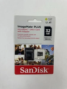 ⭐️ SanDisk – Image Mate MicroSDHC UHS-I Card 32GB w/Adapter, 130 MB/s Read - New - Photo 1 sur 2