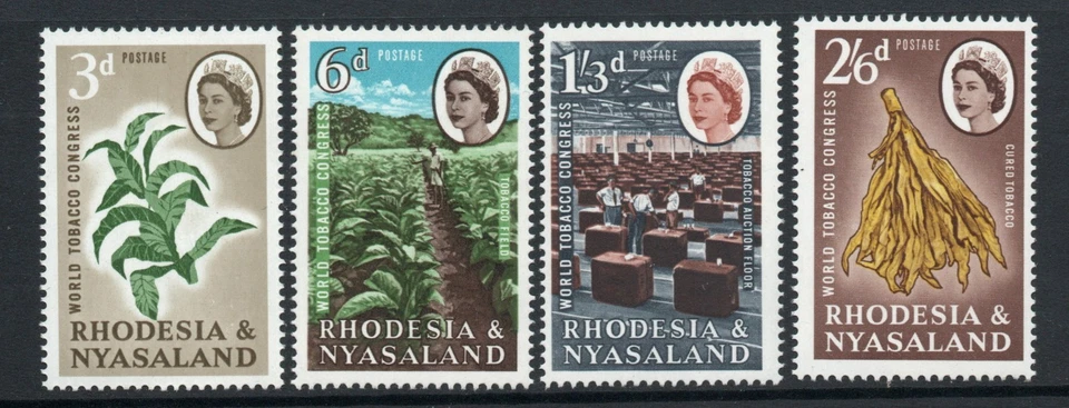 Juego de tabaco Rhodesia & Nyasaland 1963 SG 43-46 Mnh. Foto 1 de 1