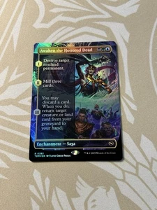 Awaken The Honored Dead 383 Borderless Foil Tarkir Dragonstorm TDM MTG Magic - Foto 1 di 2