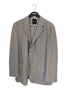 Chaqueta deportiva de jersey italiano beige de lujo para hombre Hugo Boss talla *delgada* 46R *en muy buena condición* - Imagen 1 de 14