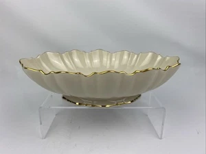 Lenox Symphony überbackene ovale Herzstück Servierschale | 24K Goldrand - Bild 1 von 9