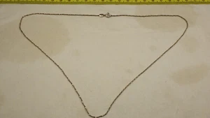 Collar cadena oropel plata esterlina .925 vintage 20" pátina suave Italia - Imagen 1 de 7