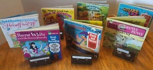 7 Vintage Book & Record Sets: Snow White, Road Runner,Raggedy Ann,Wizard of Oz - Picture 1 of 17