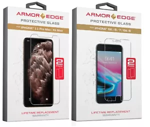 Glass Screen Protector for Apple iPhone SE/8/7/6s/XS Max/11 Pro Max Armor Edge - Picture 1 of 7