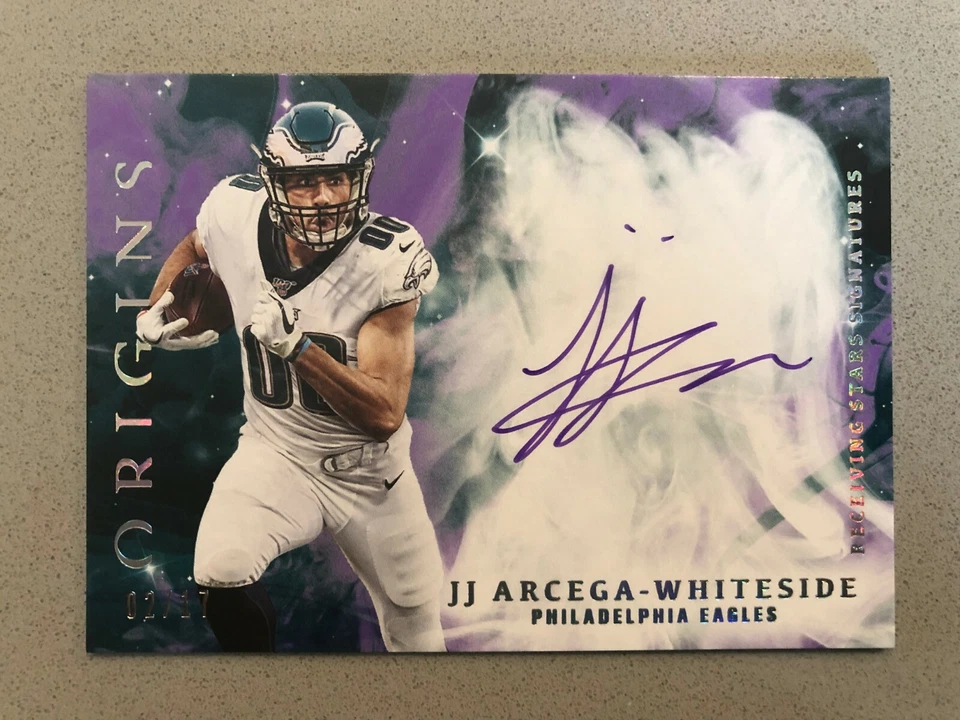 2019 Panini Origins JJ Arcega-Whiteside Purple Auto # 2/17 Philadelphia Eagles - Image 1 of 1