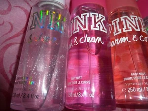Victorias Secret PINK RARE FIND FRESH AND CLEAN Mist/SHIMMER 8.4oz CHOICE NWT - Picture 1 of 1