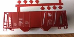 Model Die Casting CNJ HO 2 Bay Covered hopper kit NEW Not built -No Box - Picture 1 of 5