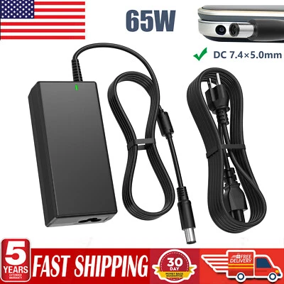 Adaptador de CA cargador fuente de alimentación 65 W para computadora portátil Dell Latitude E5470 E5550 E5570 Foto 1 de 4