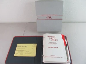 Reference Manager RIS Research Information Systems Vintage Software Floppy 1988 - Picture 1 of 6