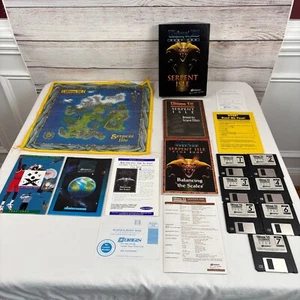 Ultima VII Part 2 Serpent Isle Vintage Video Game Box Set with Clue Book - Picture 1 of 15