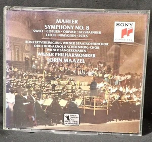 Mahler Symphony No 8 - Maazel, Wiener Philharmoniker - Sony CD  1990  2 CD Set - Imagen 1 de 3