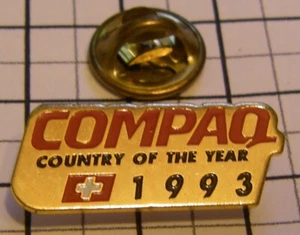 COMPAQ COMPUTER 1993 SWITZERLAND COUNTRY OF THE YEAR  vintage pin badge  - Bild 1 von 2