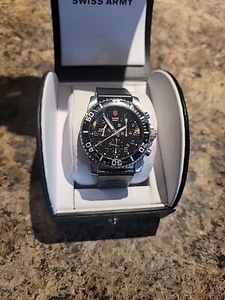 Swiss army watch mens Stainless chronograph - Picture 1 of 12