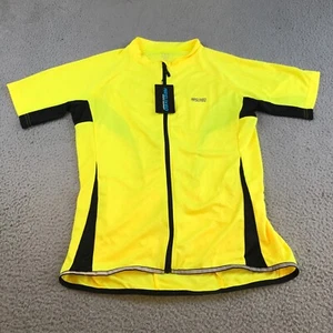 Arsuxeo Cycling Jersey Men's Large Yellow Short Sleeve Logo Stretch Pockets - Picture 1 of 20