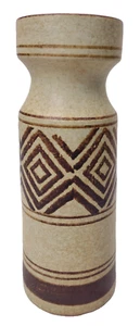VTG Pottery Craft USA Vase Robert Maxwell Geometric Pattern Tribal Rustic MCM - Picture 1 of 8