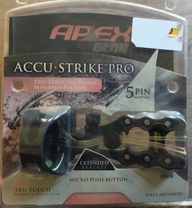 Apex Gear Accu-Strike Pro 5 Select 5-Pin Bow Sight, 0.019" Diameter, Black - Picture 1 of 3
