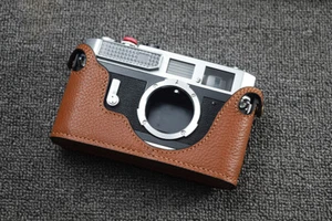 Funda protectora de cuero genuino con media cámara para Canon modelo 7 P VL VL2 ViL - Imagen 1 de 16