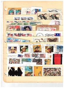 HAPPY SPRING -USA CLEAR OUT on paper NEAR 120 STAMPS** cat $35.++ USED USA-19 - Picture 1 of 2