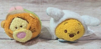 Disney Tsum Tsum Plush Winnie The Pooh Tigger Easter Stuffed Animals 3.5" 2018 - Image 1 of 2