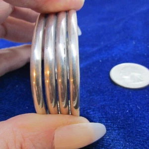 VINTAGE MEXICAN 4 RAIL STERLING CUFF TN --15 - Picture 1 of 9