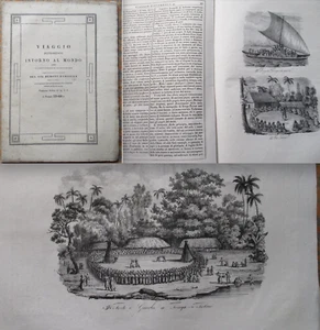 1844 Viaggio Al Mondo Dumont d'Urville ~ Engravings ~ Polynesia Tongatapu TONGA  - Picture 1 of 10