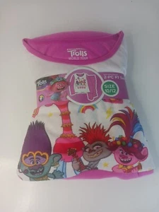 New Trolls Poppy, Barb and Branch Sing It Loud Pink Flannel Pajama Set - Picture 1 of 3