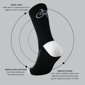 Cycling Socks Long Tube Sports Quick-Drying Four Seasons Bicycle Socks Socks AT - Picture 1 of 14