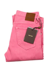Nuevos vaqueros TOM FORD rosa ajuste ajustado TFD001 talla 49 IT/33 EE. UU. - Imagen 1 de 3